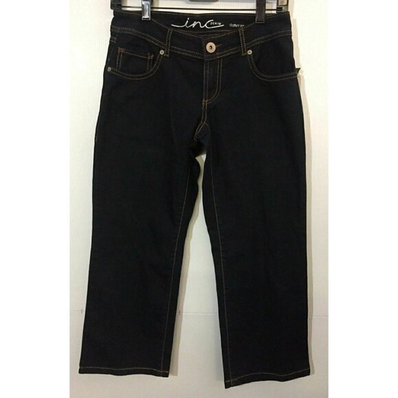 INC International Concepts Womens Indigo Denim Cur - Picture 1 of 9